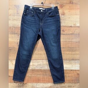 Athleta Sculptek Dark Indigo Women's Slimming Ankle Skinny Jeans Size 14 Petite